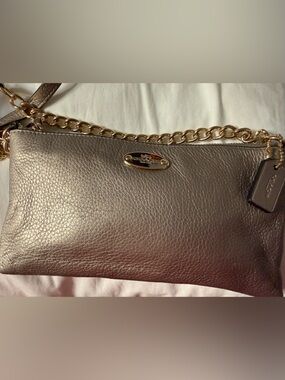 Coach Metallic Quinn Leather Crossbody